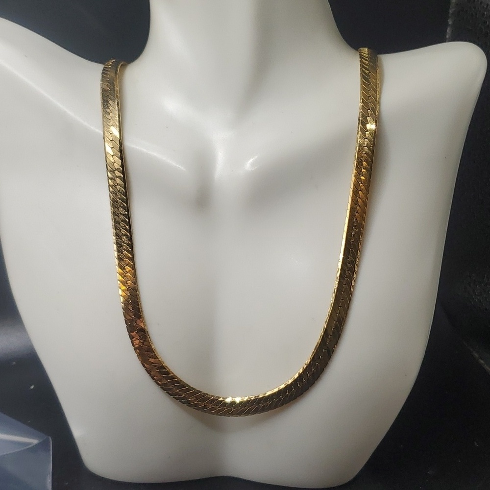 Heringbone Hip Hop Bling Chain Necklace N3413